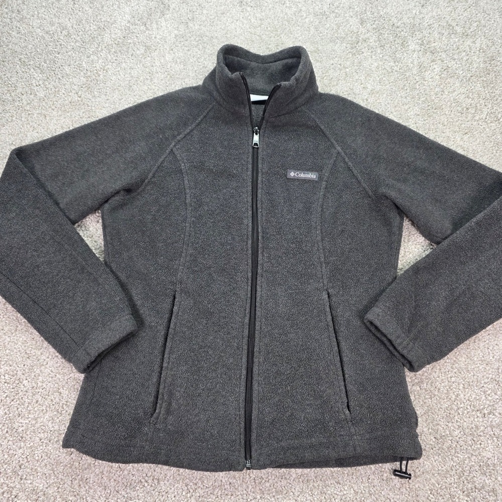 Columbia Benton Springs Full Zip Fleece Jacket Charcoal Gray Women's Medium
